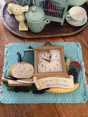 Vintage 70-80s New Haven Burwood Wall Clock - “Give Us This Day”